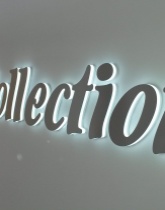 Montaż liter podświetlanych - salon Royal Collection w Starym Browarze w Poznaniu.