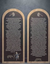 Tablice z aludibondu frezowanego cnc, wydruk na folii laminwanej.